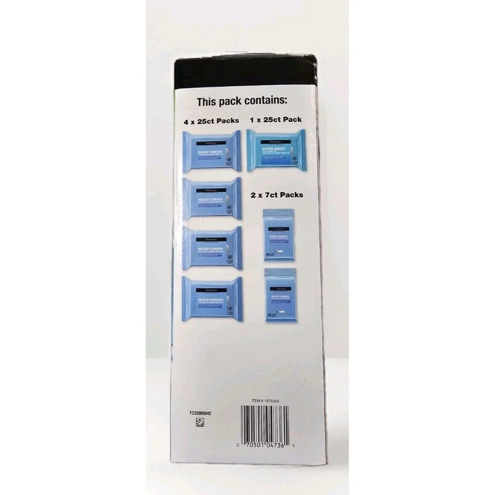 Neutrogena Makeup Remover And Hydro Boost Ultra-Soft Cleaning Towelettes, 139 CT